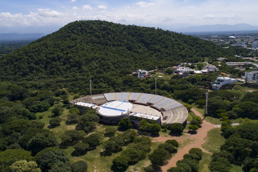 Vista aérea del Parque de la Leyenda Vallenata “Consuelo Araújo Noguera”, Valledupar, Cesar.