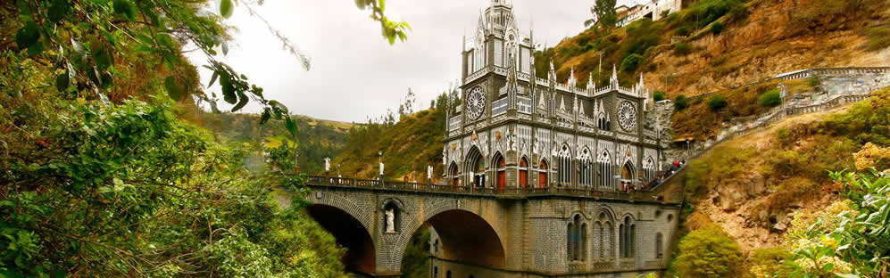 El imponente Santuario de Nuestra Señora de Las Lajas en Ipiales, Colombia