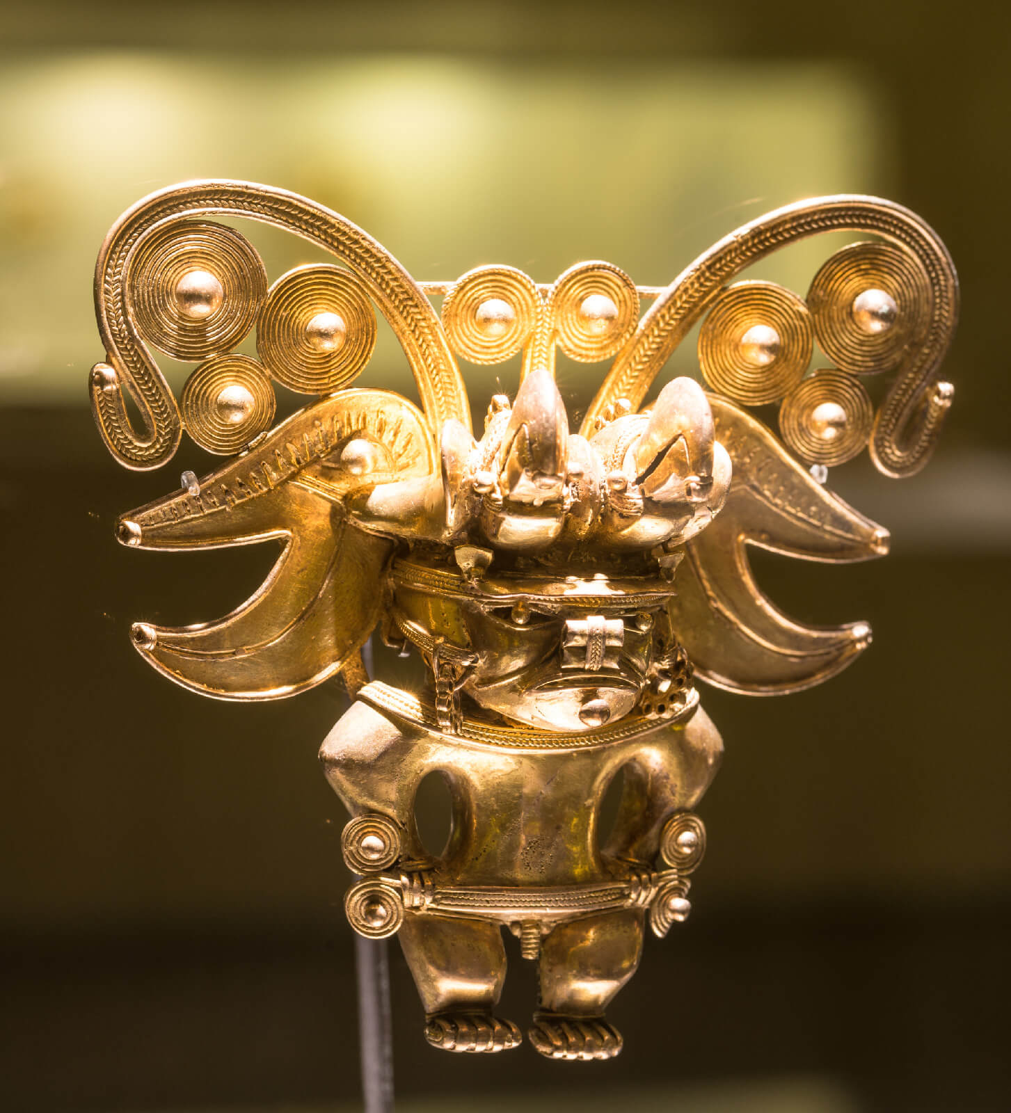 Pieza de arte del Museo del Oro de Bogotá, Colombia