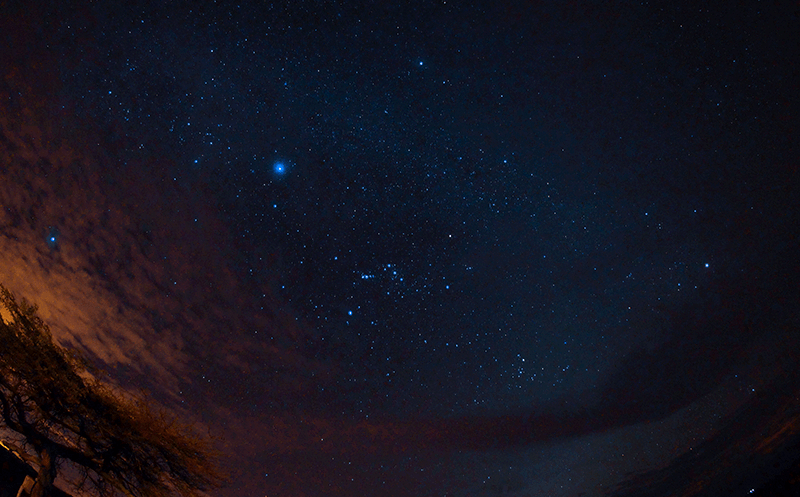 The clear night sky filled with stars at the Tatacoa Desert