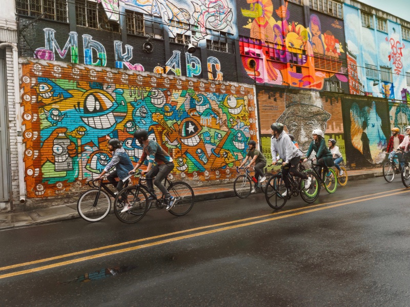 Graffiti tour in Bogotá.